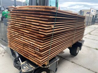 Guyana Teak hardhouten schuttingplanken geschaafd, 16x140mm, lengte 20